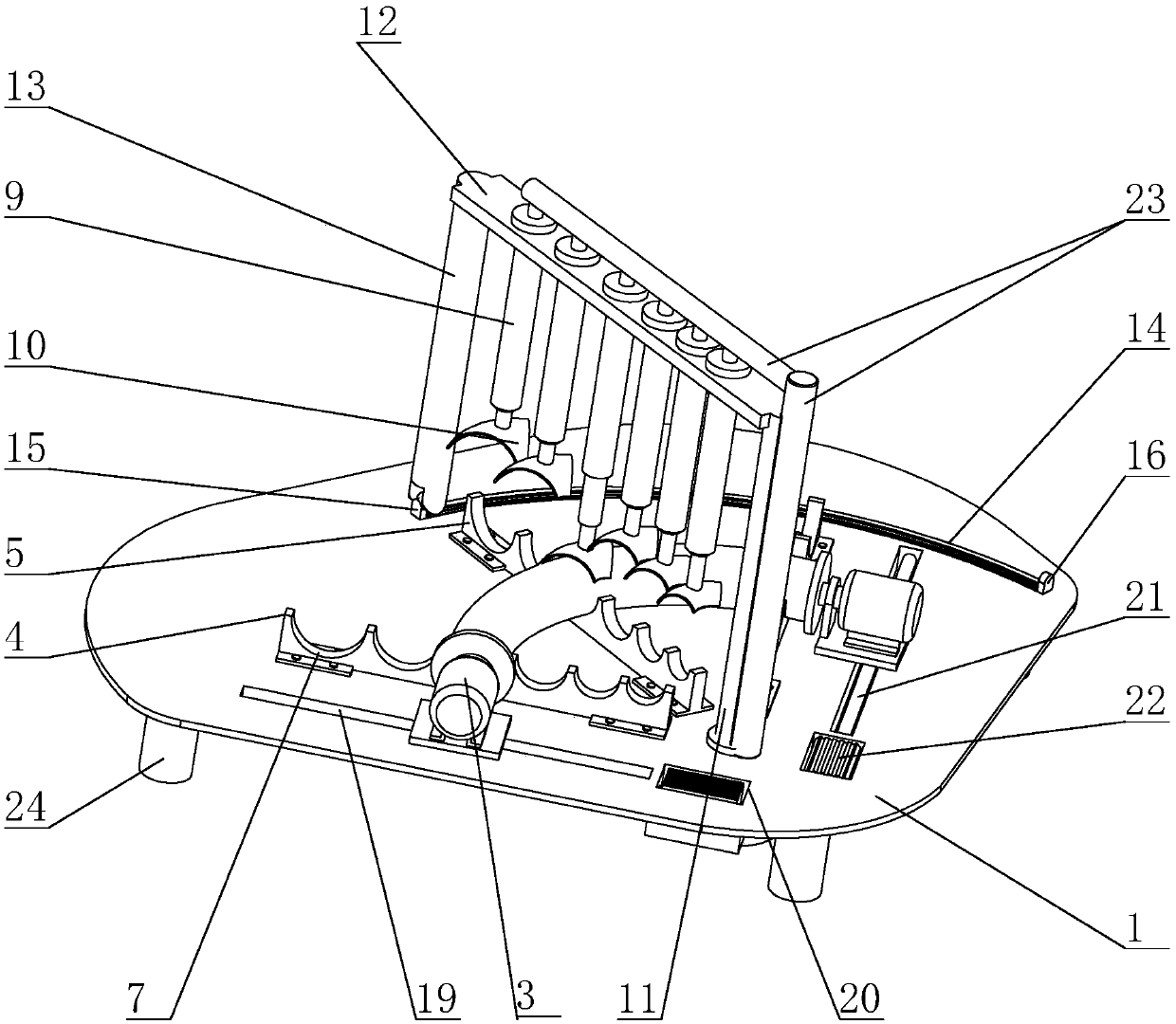 Elbow pipe double-end welding groove machining tool