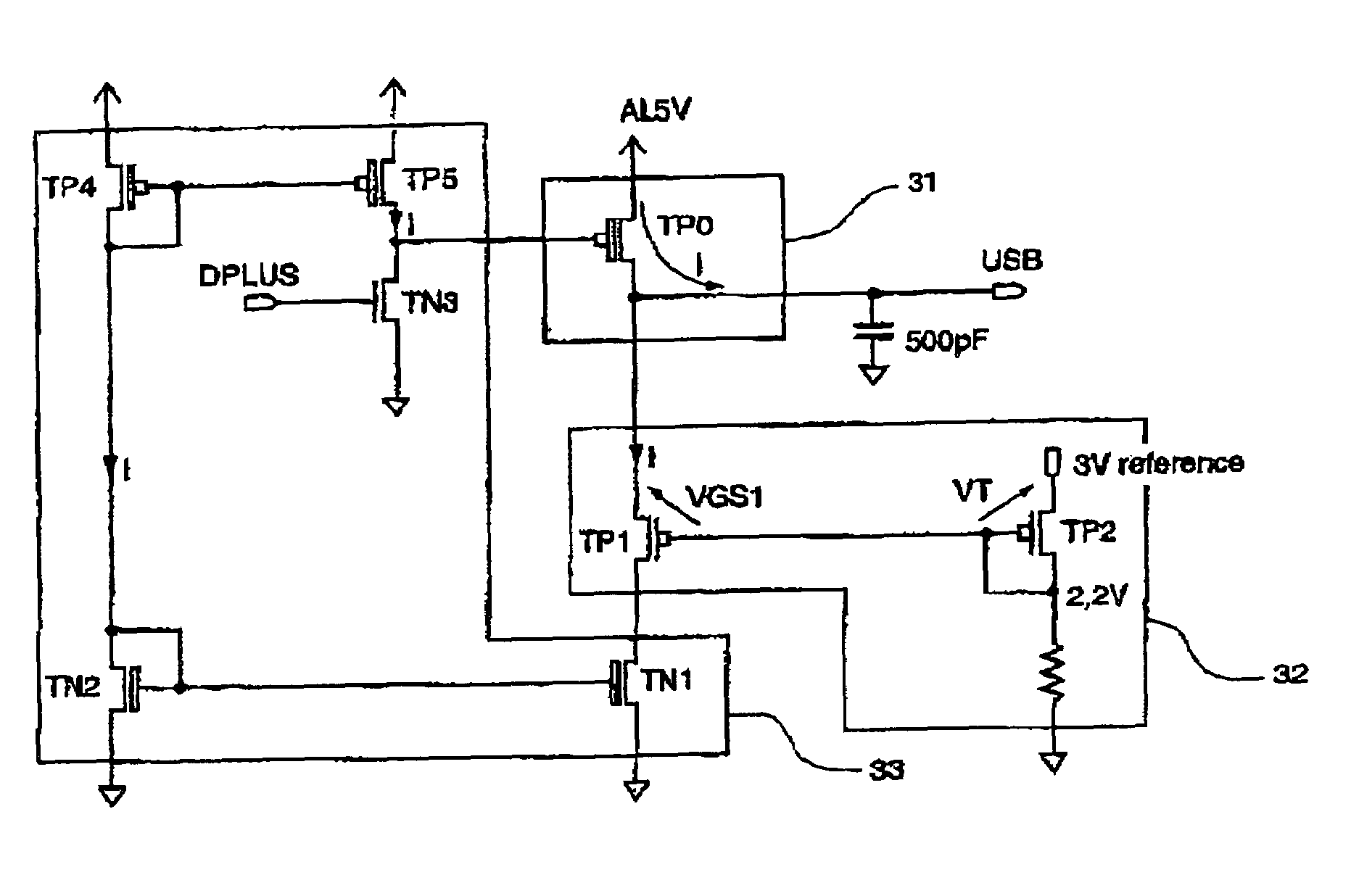 Integrated circuit delivering logic levels at a voltage independent from the mains voltage, with no attached regulator for the power section, and corresponding communication module