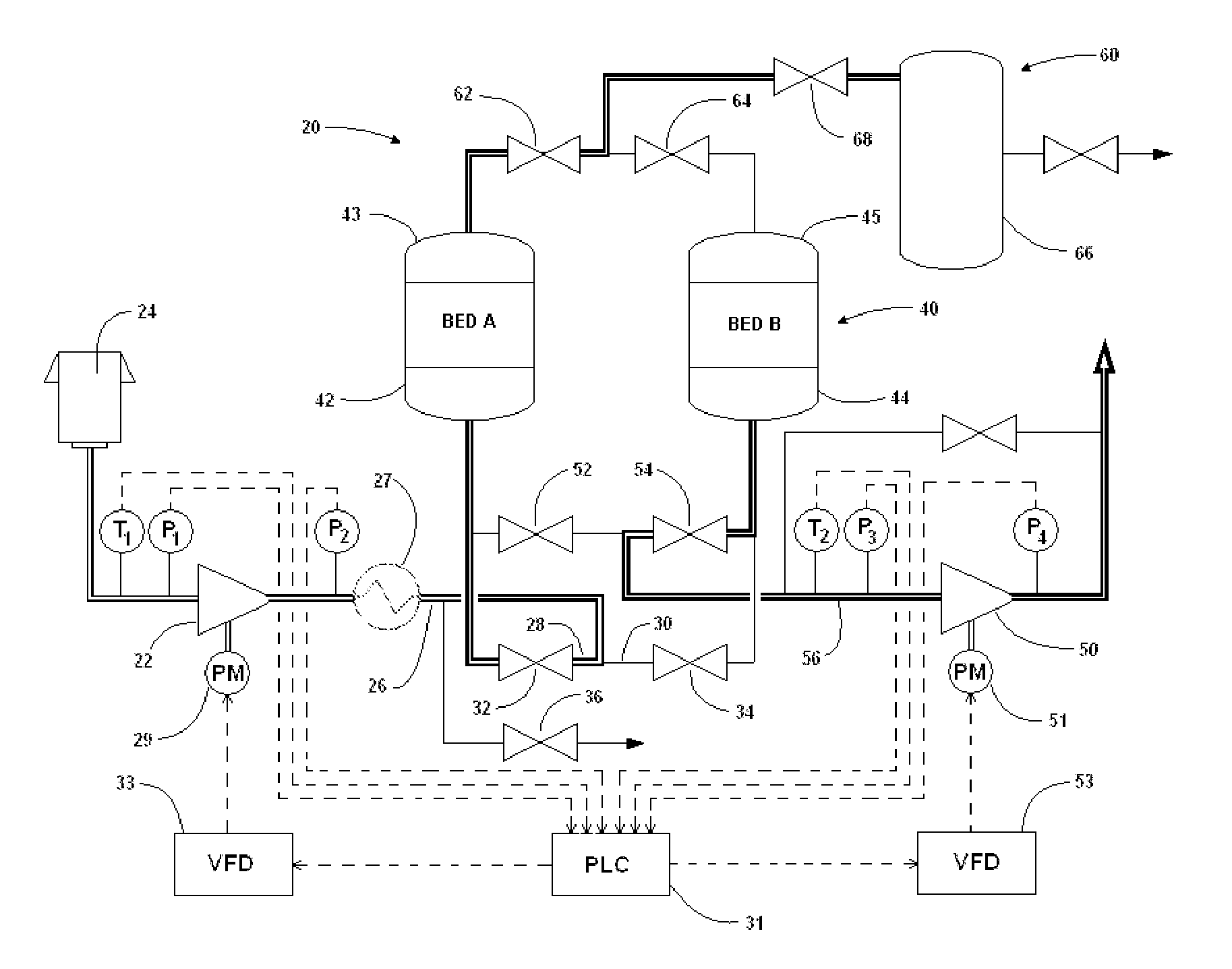 Systems and methods for gas separation using high-speed permanent magnet motors with centrifugal compressors