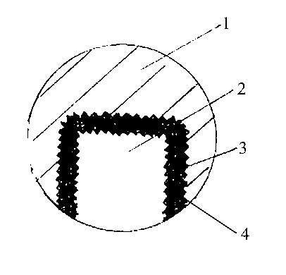 Cathode carbon block and cathode steel bar combined structure of aluminium electrolytic bath