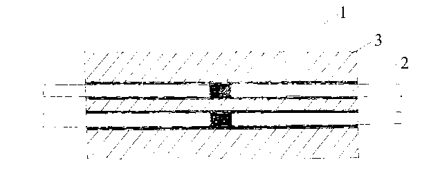 Cathode carbon block and cathode steel bar combined structure of aluminium electrolytic bath