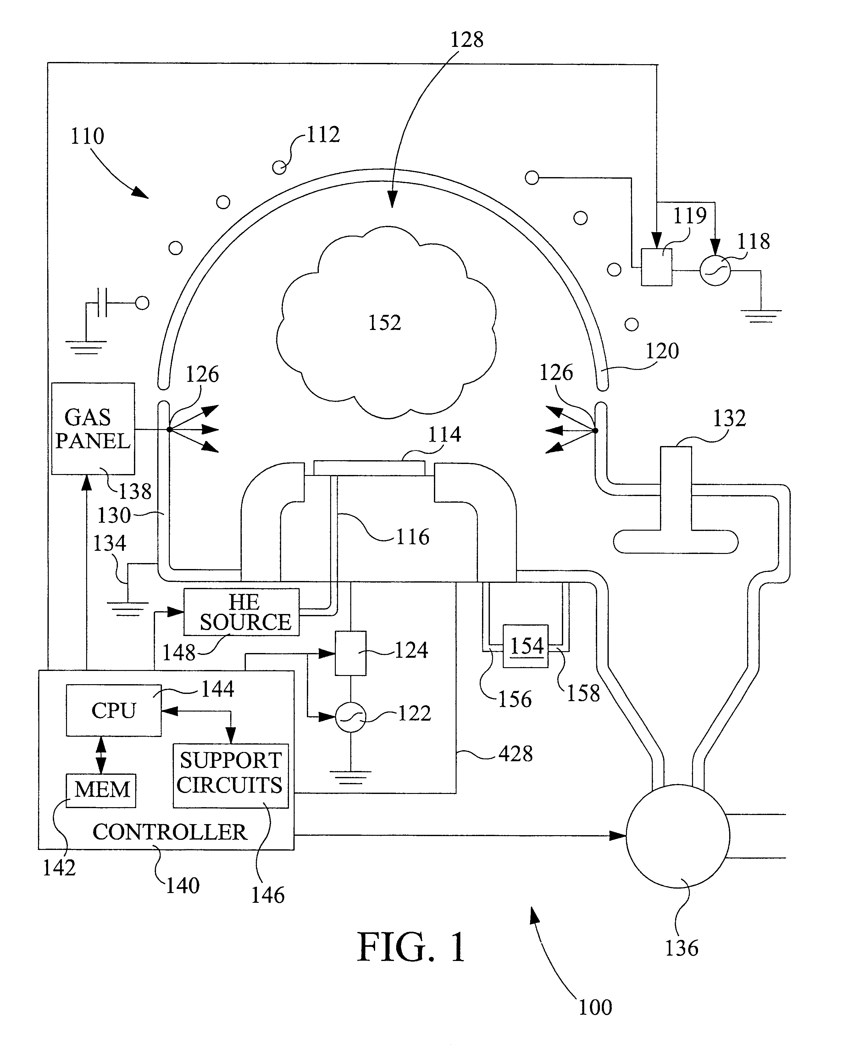 Method and apparatus for thermal control of a semiconductor substrate