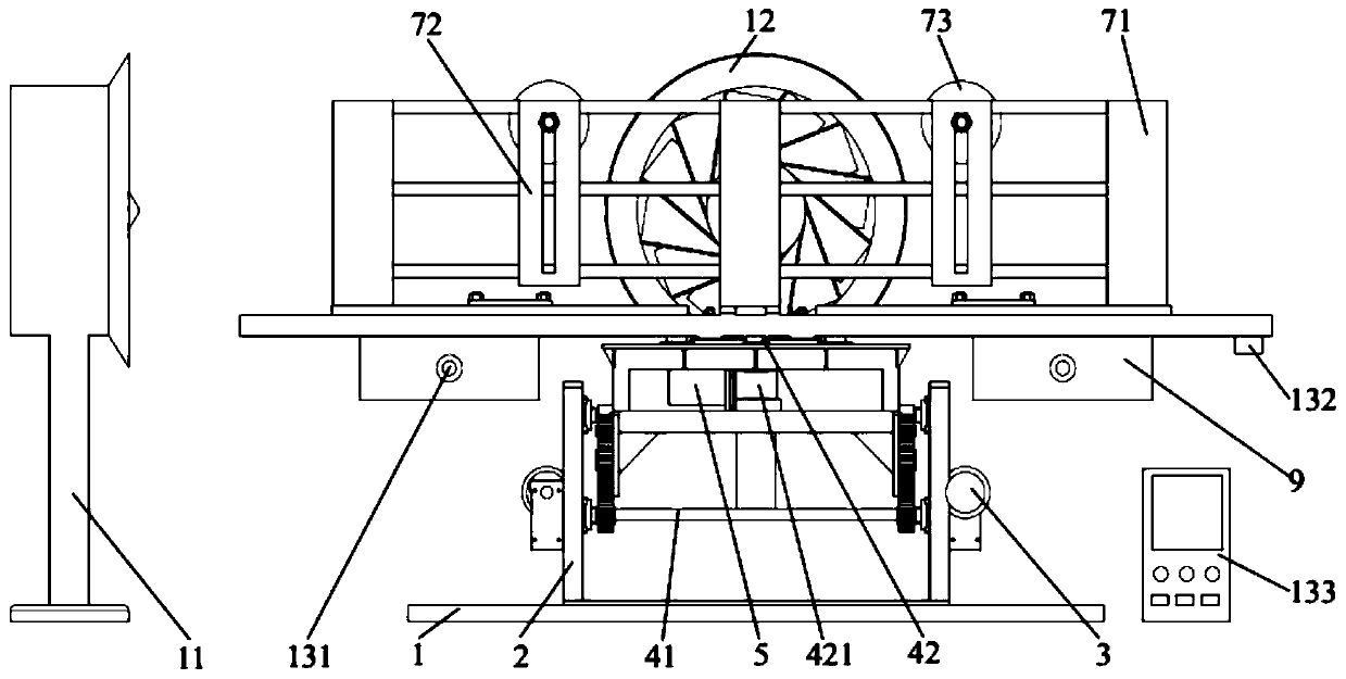 A tractor static rollover stability test bench