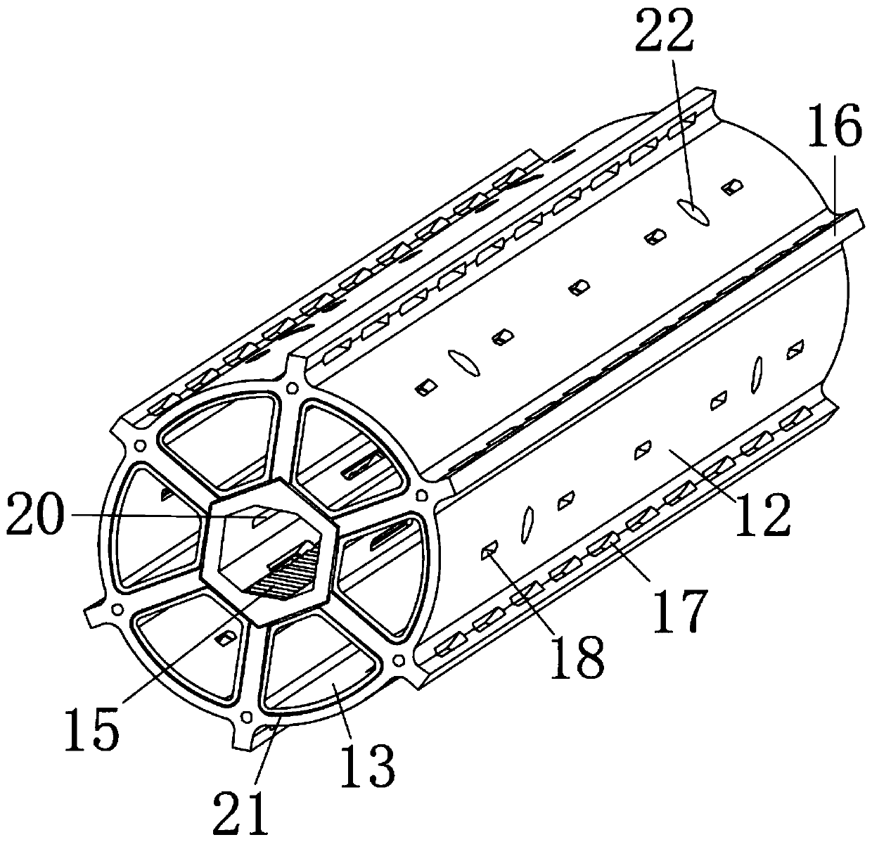 Separated wire supporting tube for power transmission