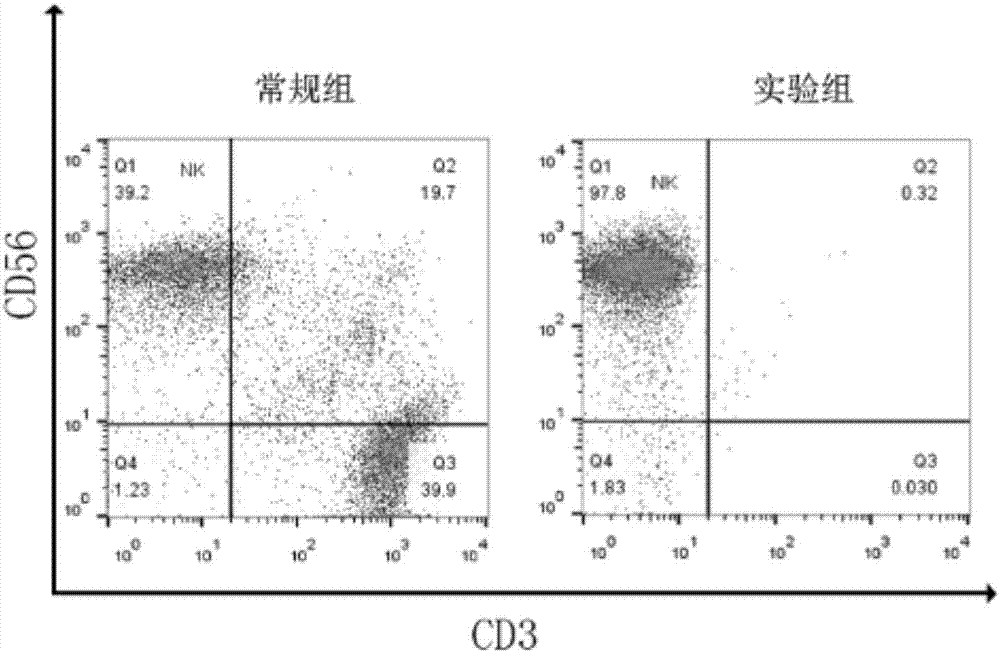 Method for efficiently amplifying natural killer cells from peripheral blood in high purity manner