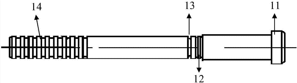 Core pulling rivet with internally-arranged lock ring