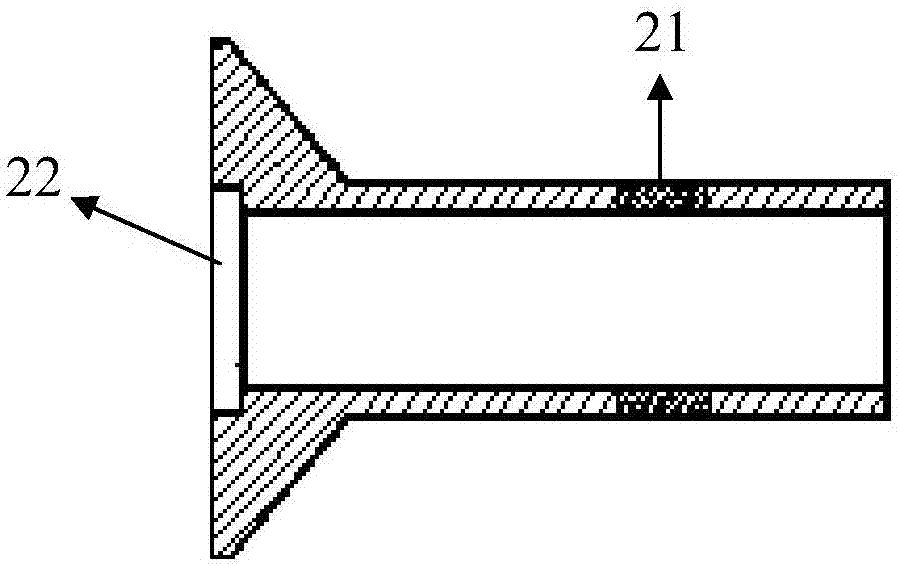 Core pulling rivet with internally-arranged lock ring