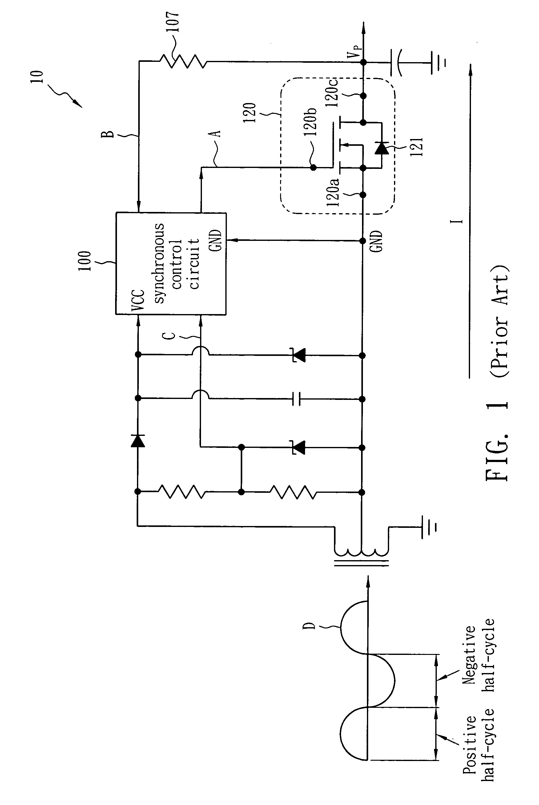 Negative voltage detection circuit for synchronous rectifier mosfet