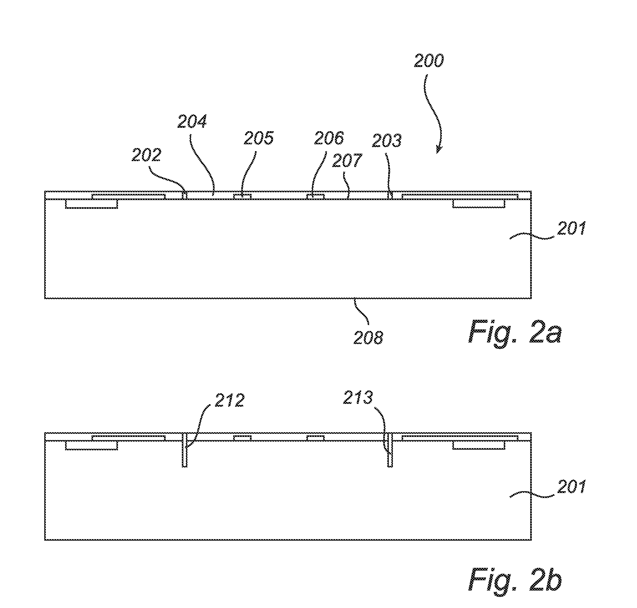 Thermal isolation of electronic devices in submount used for leds lighting applications