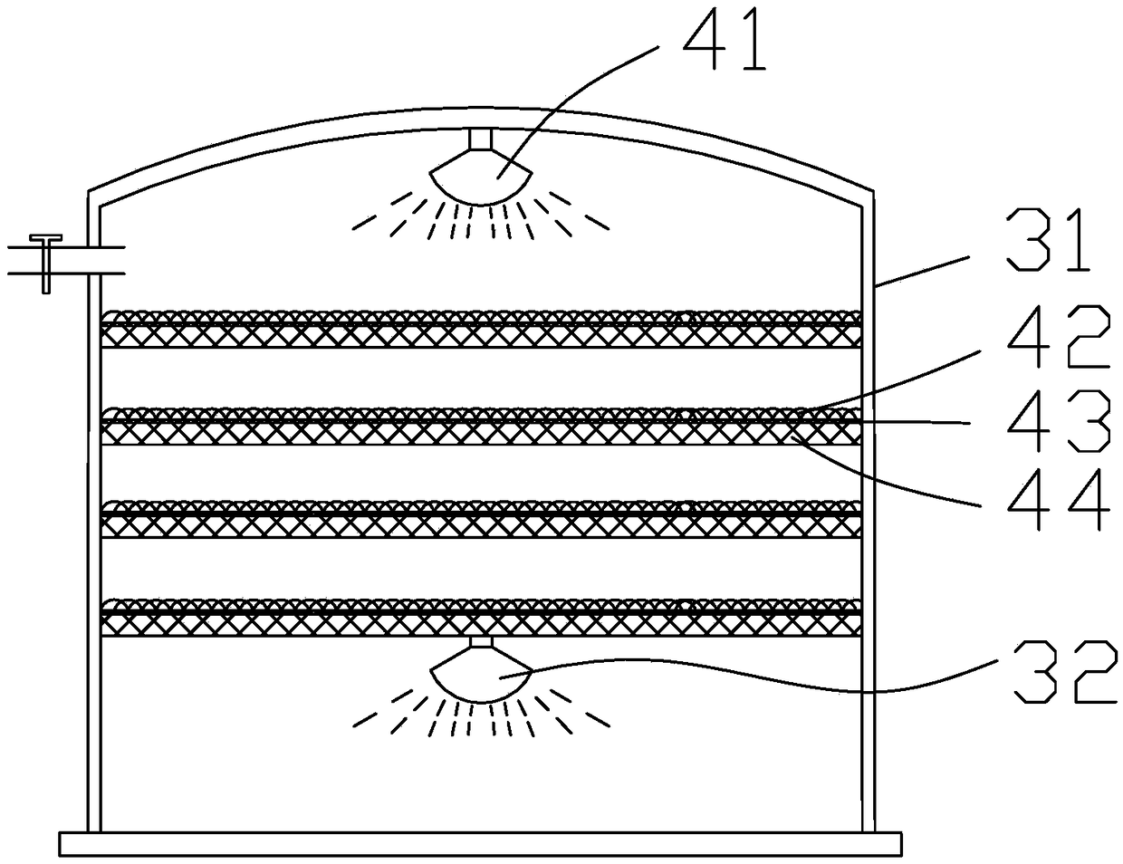 Tower type fluidized bed photobioreactor