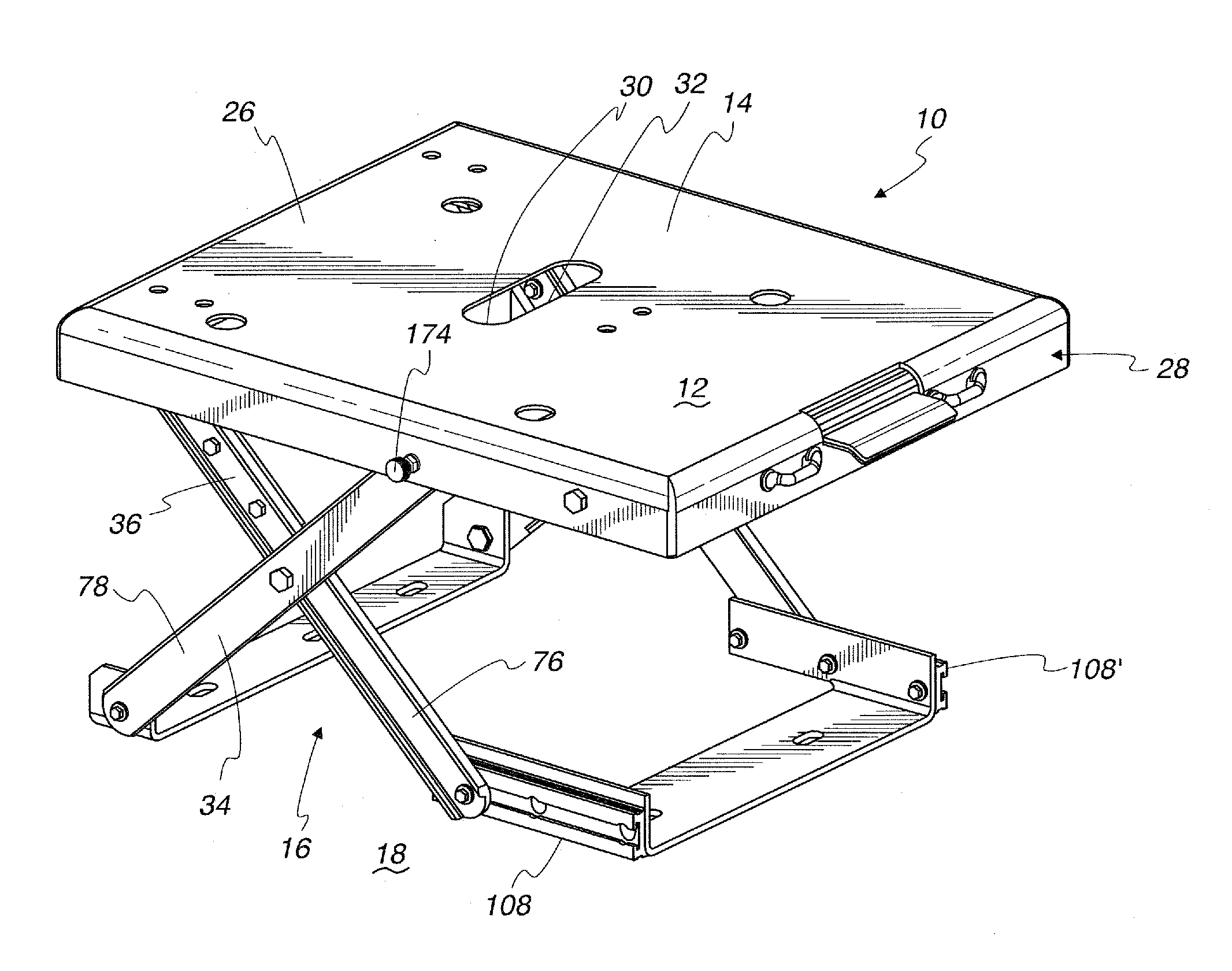 Variable height support