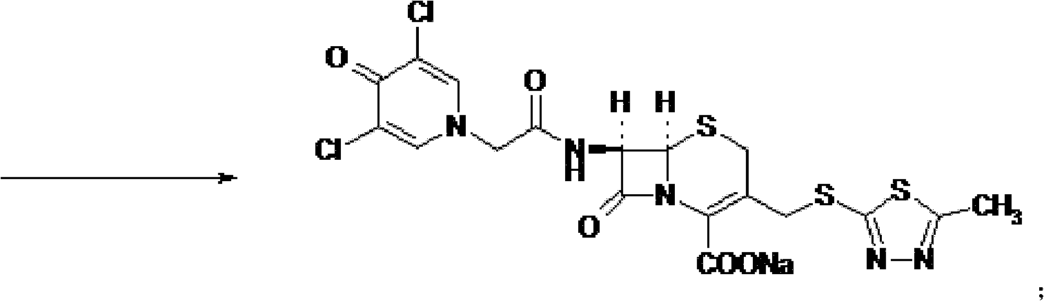 Cefazedone sodium medicament powder injection and method for synthesizing raw medicine of Cefazedone sodium