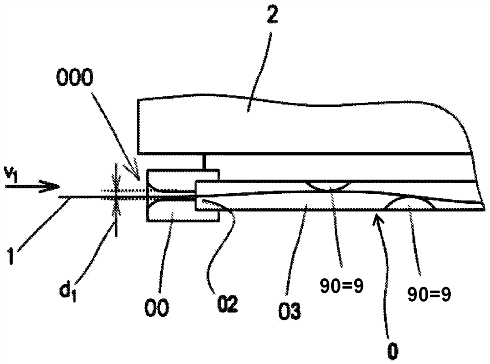 Suction device for a service robot for a yarn manufacturing textile machine, a service robot, and a textile machine