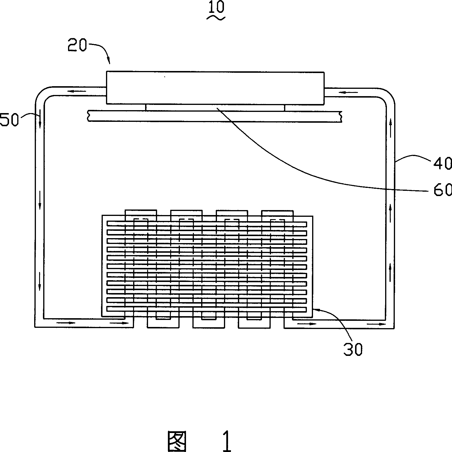 Liquid-cooled radiating system