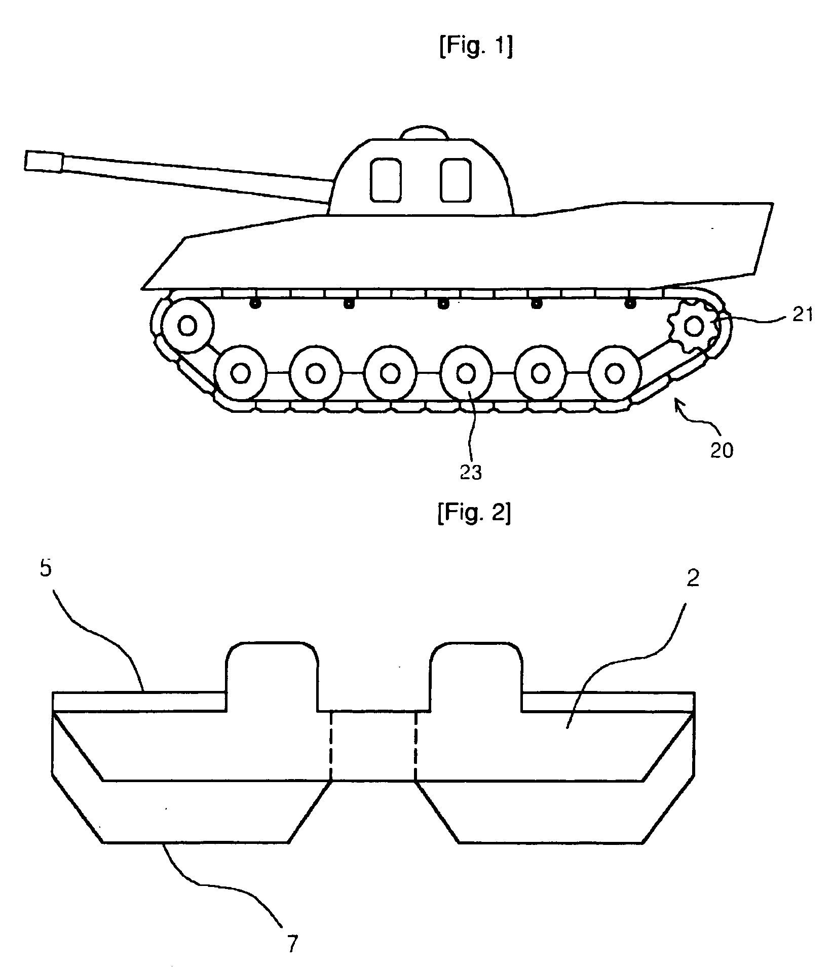 Separable Rubber Track of Tank