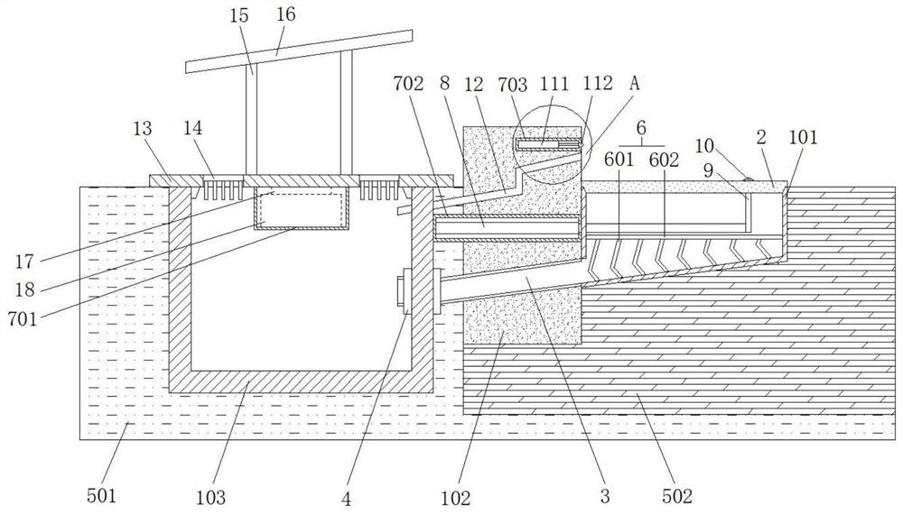 Drainage device based on highway engineering