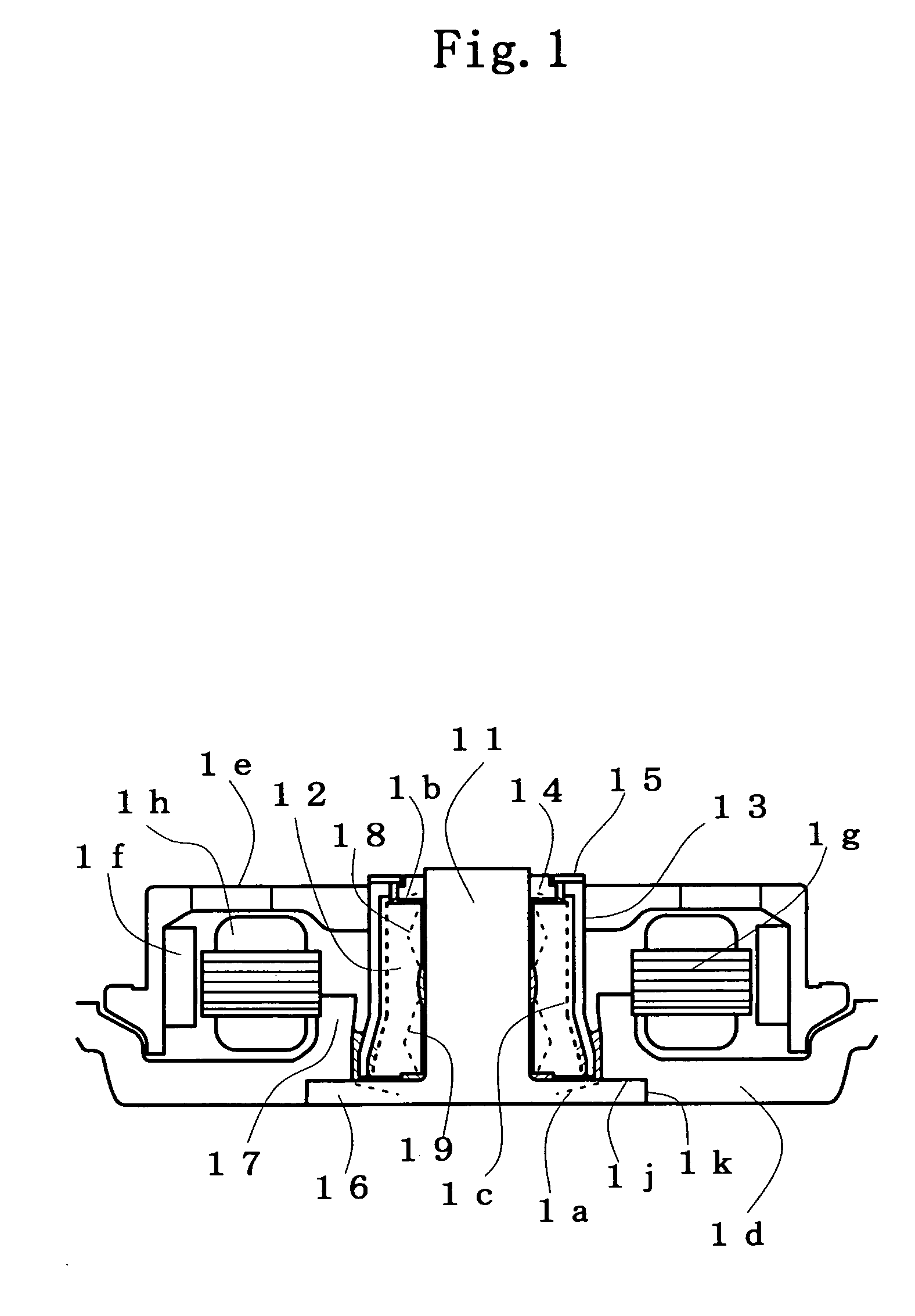 Fluid dynamic bearing motor attached at both shaft ends