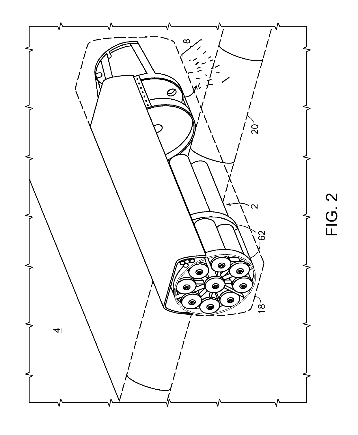 Dispenser and dispensing system for radar jamming material