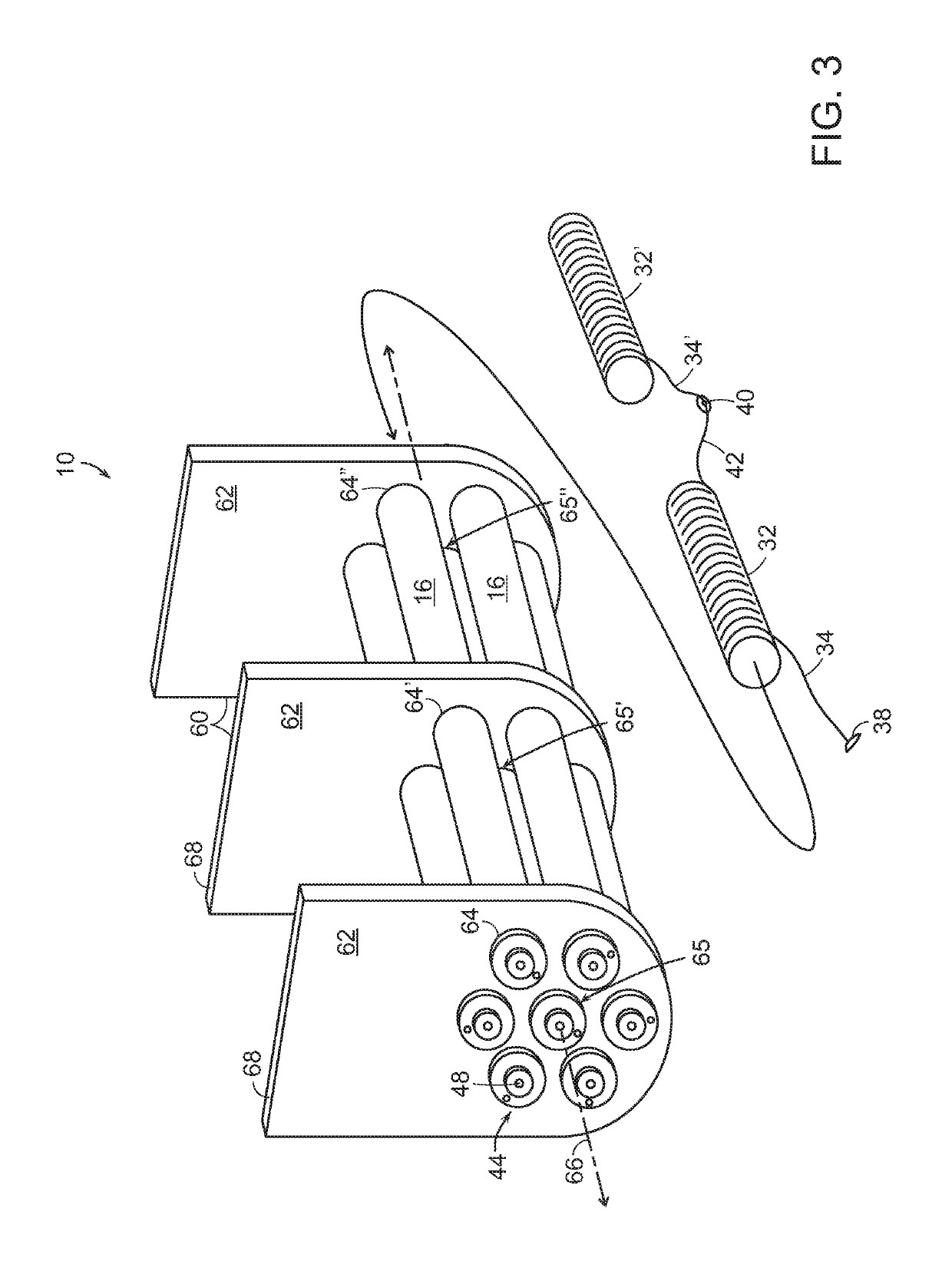 Dispenser and dispensing system for radar jamming material