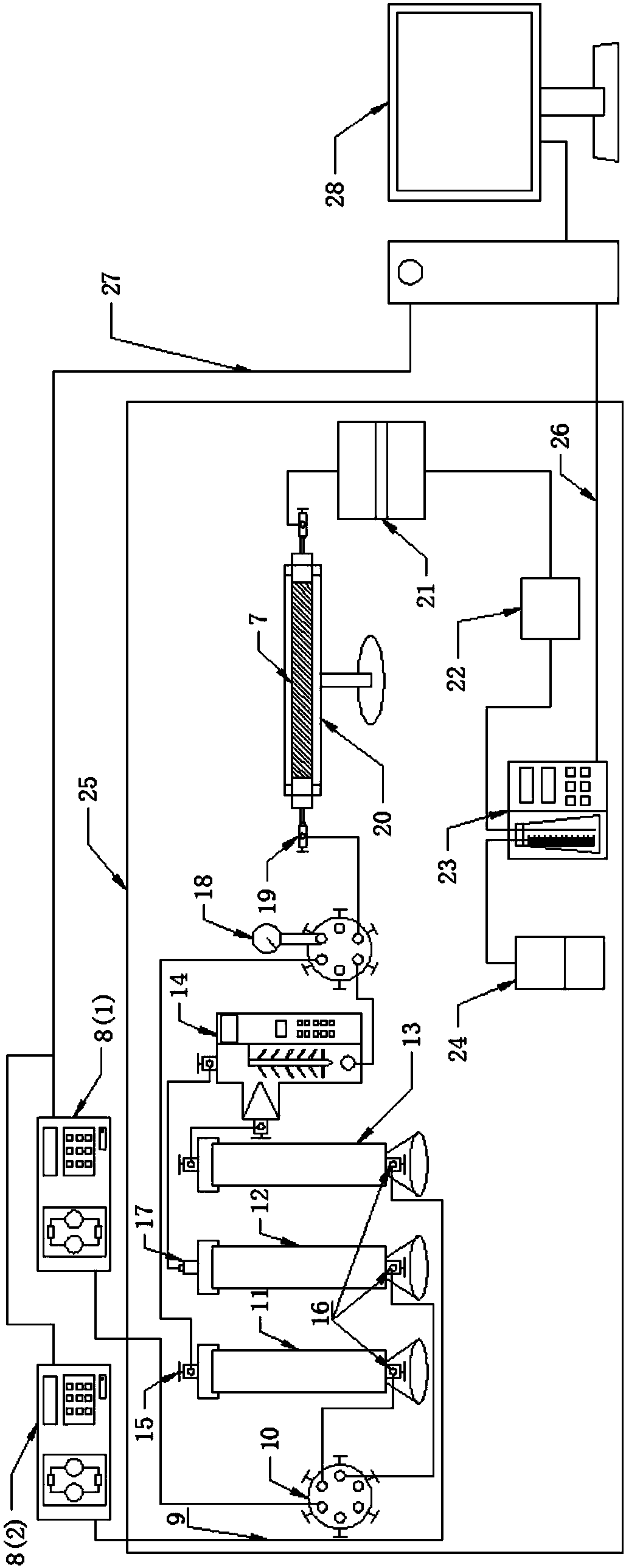 Method and device for contrasting carbon dioxide-foam flooding displacement stage