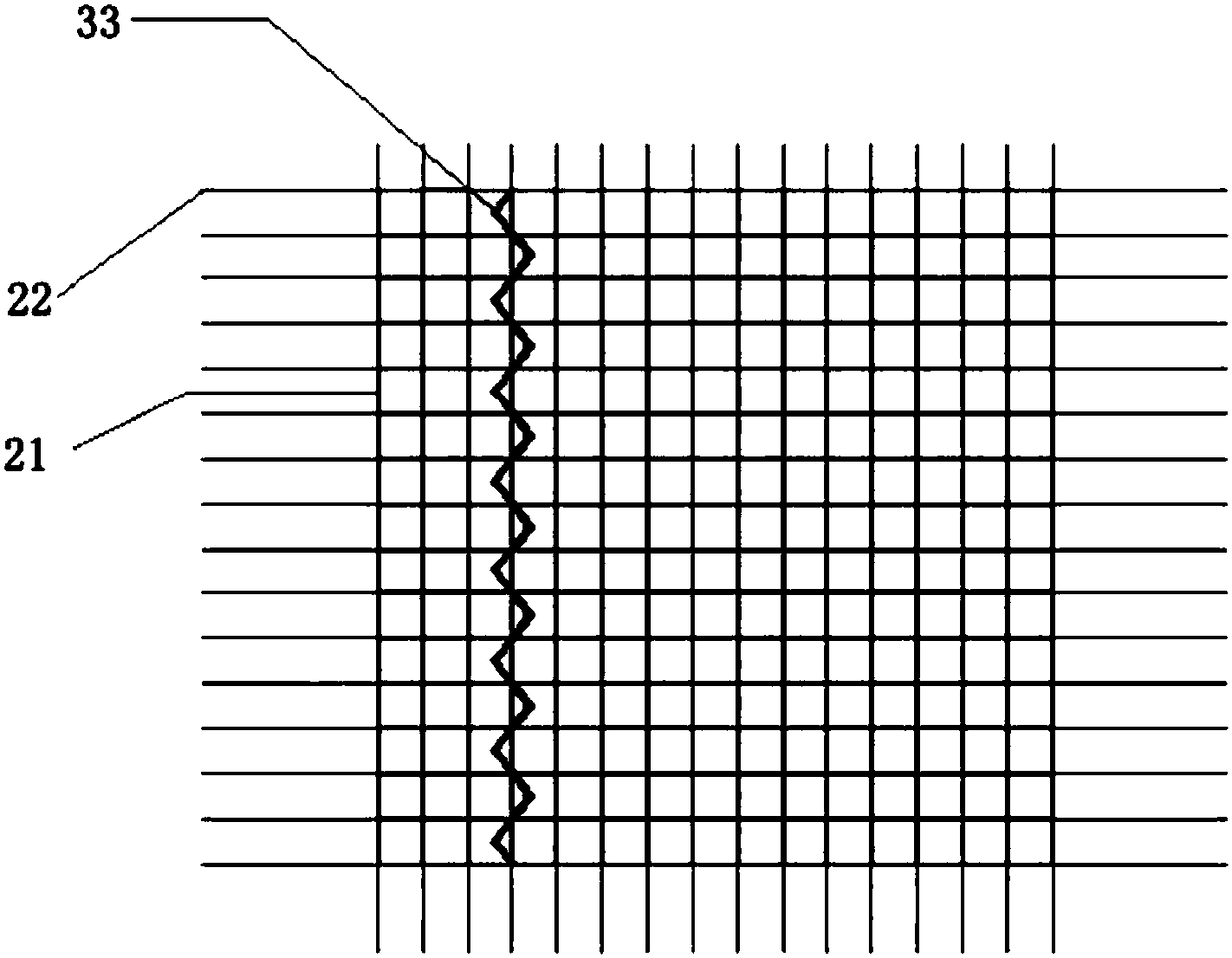 Tiny pattern net-joint-free printing screen plate for solar cell positive electrode