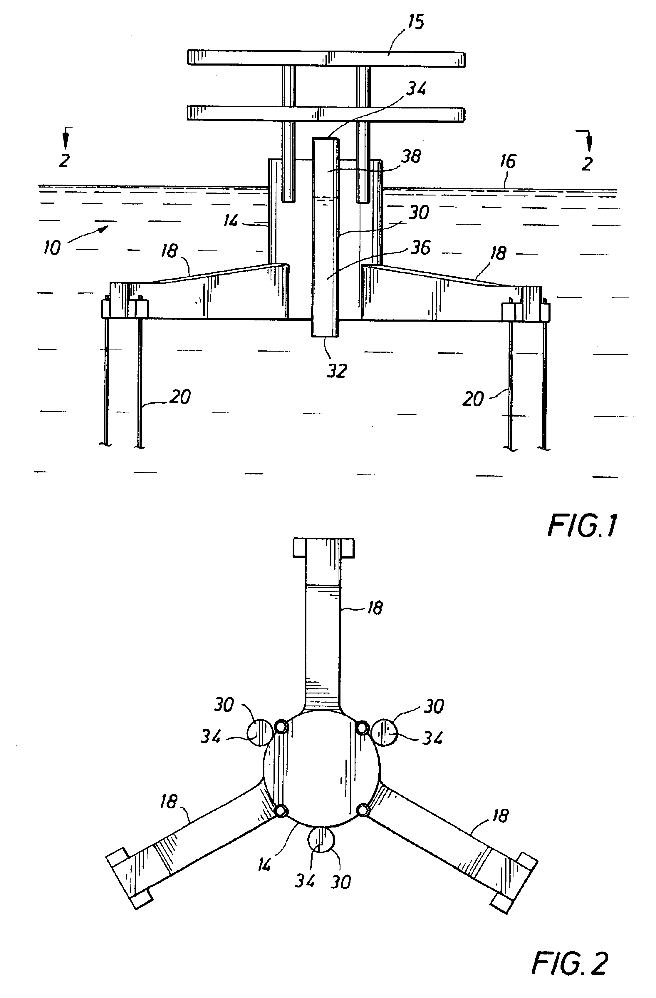 Oscillation suppression and control system for a floating platform