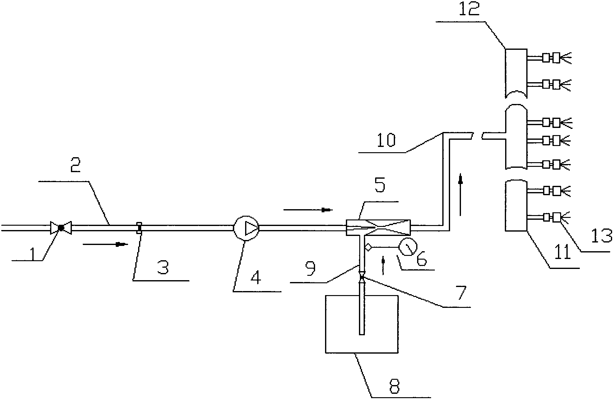 No-air-source foam plug dust removing system applied to underground coal mine