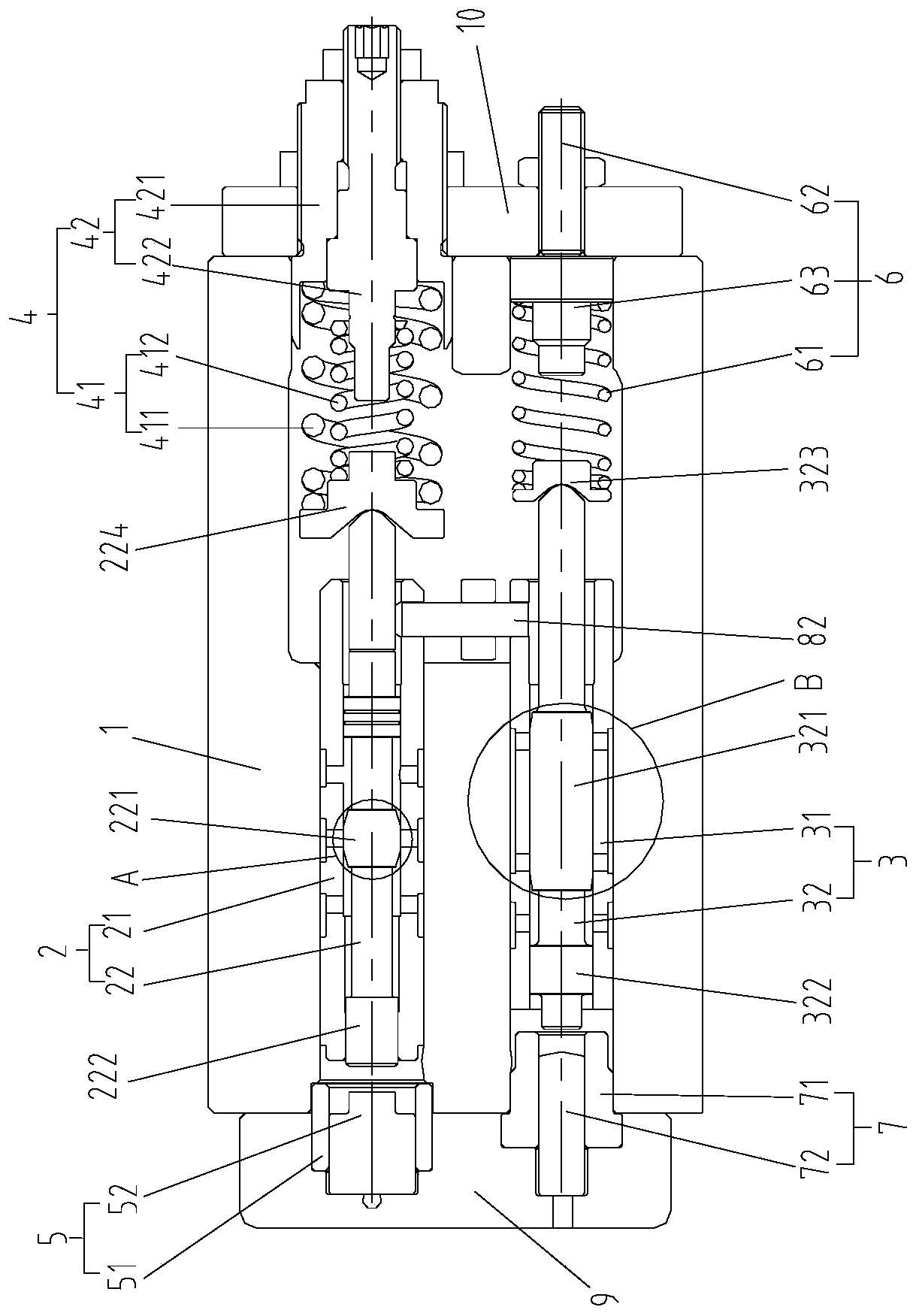 Variable servo valve, power servo valve and variable pump