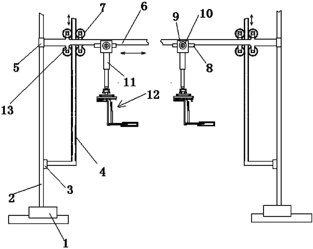 Garment production material lifting device