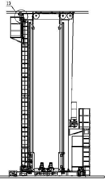 Upper driving mechanism applicable for high-speed stacker