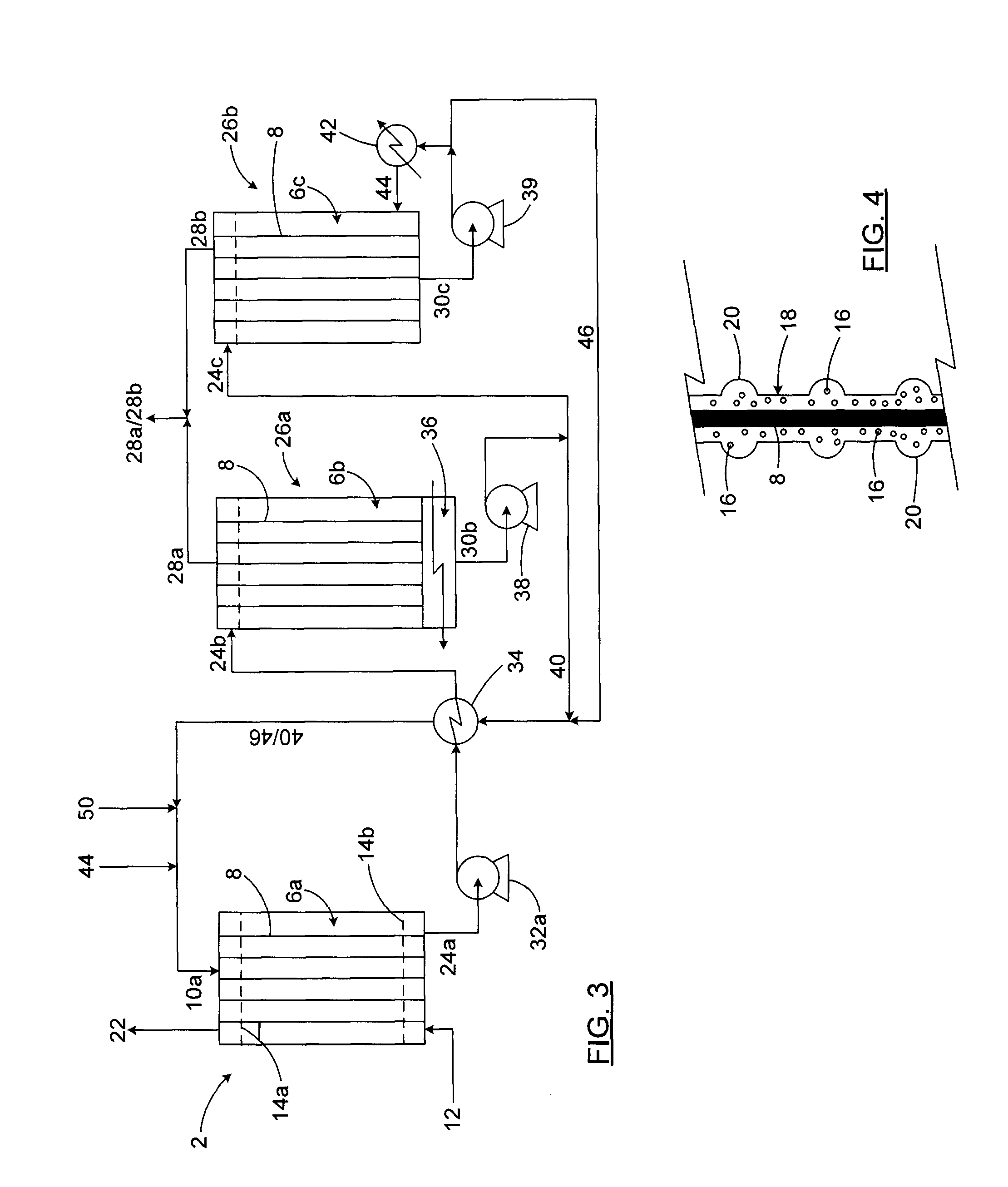 Enzymatic process and bioreactor using elongated structures for co2 capture treatment