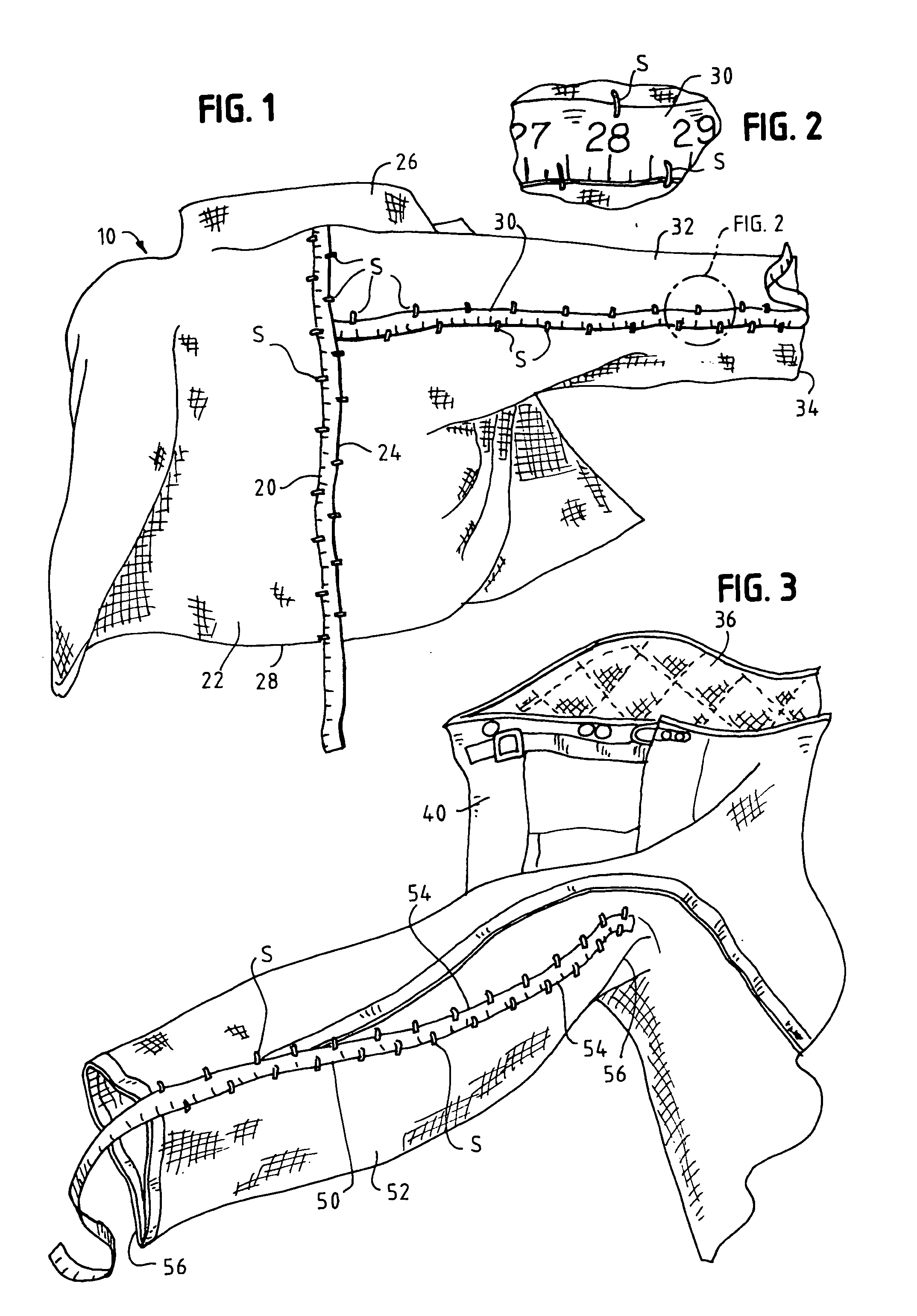 Garment and measuring scale combination