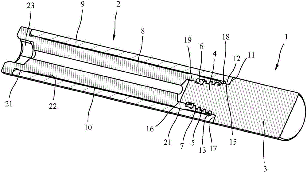 Tool holder for a tool with a tool shaft provided with an outer thread