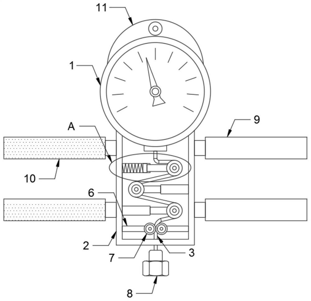 Brake air pipe pressure detection device