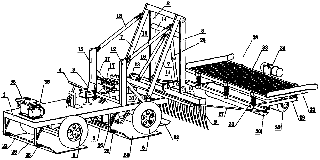 Self-propelled medical material excavator