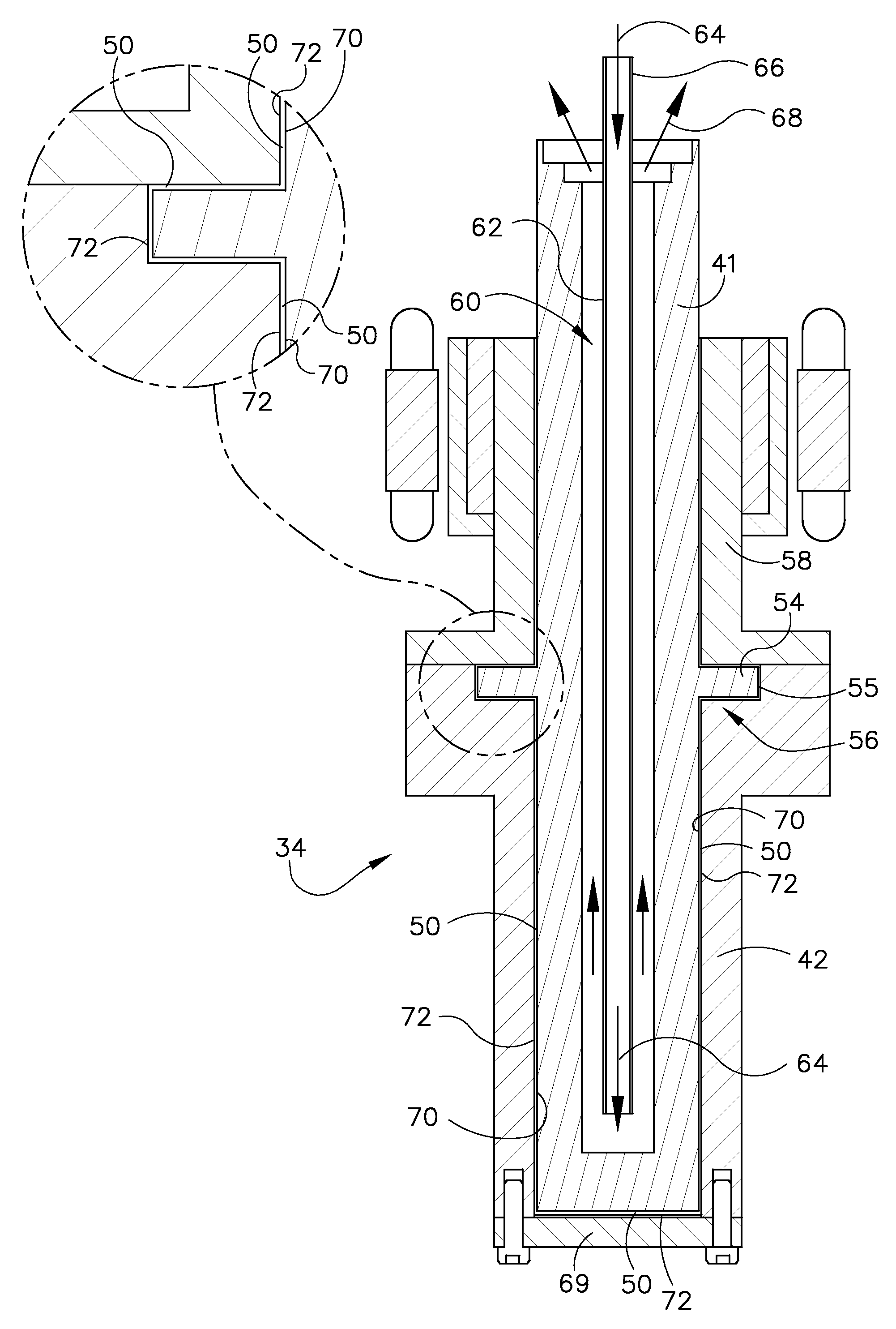 Interface for liquid metal bearing and method of making same