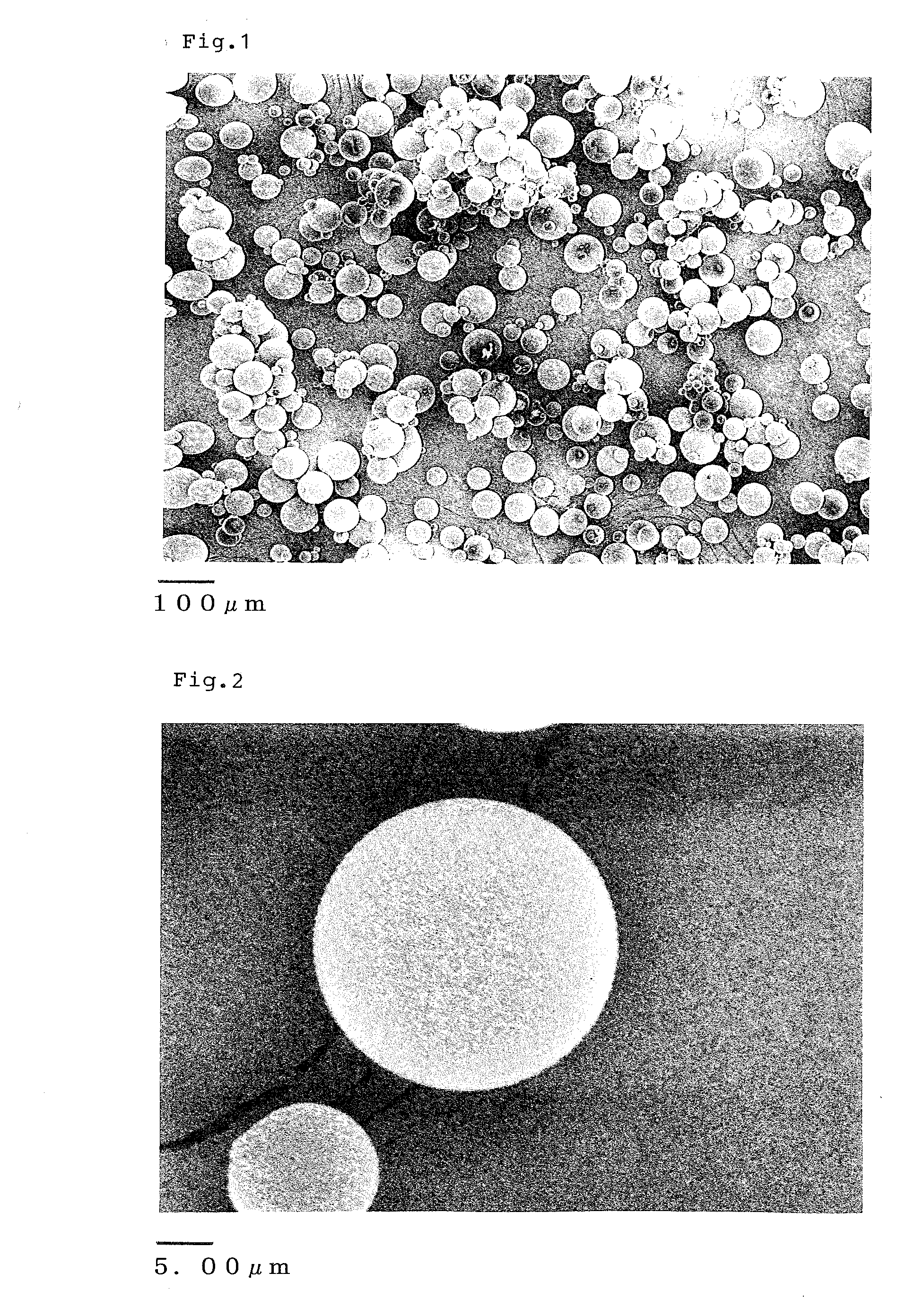 Microspheres having core/shell structure