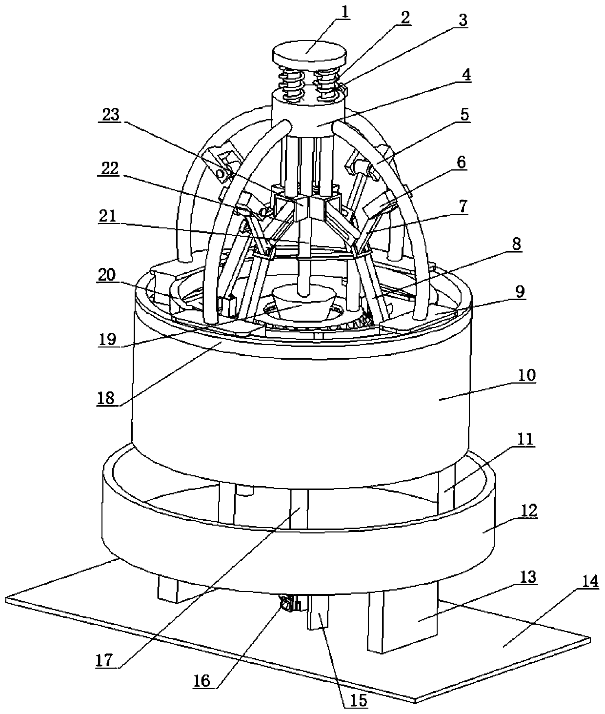 A grinding processing device for porcine virus samples