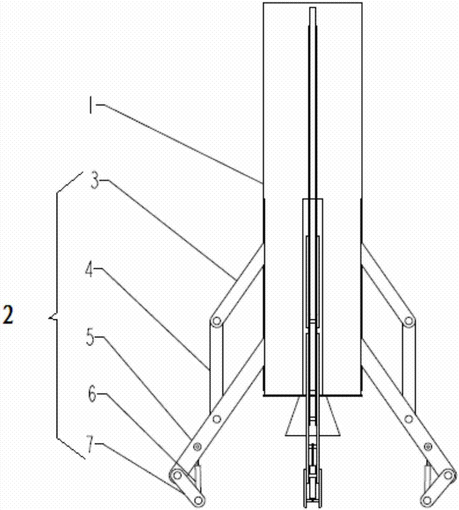 Landing buffer device of reusable launch vehicle