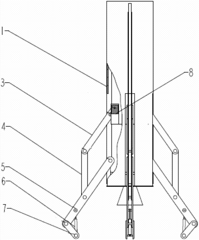 Landing buffer device of reusable launch vehicle