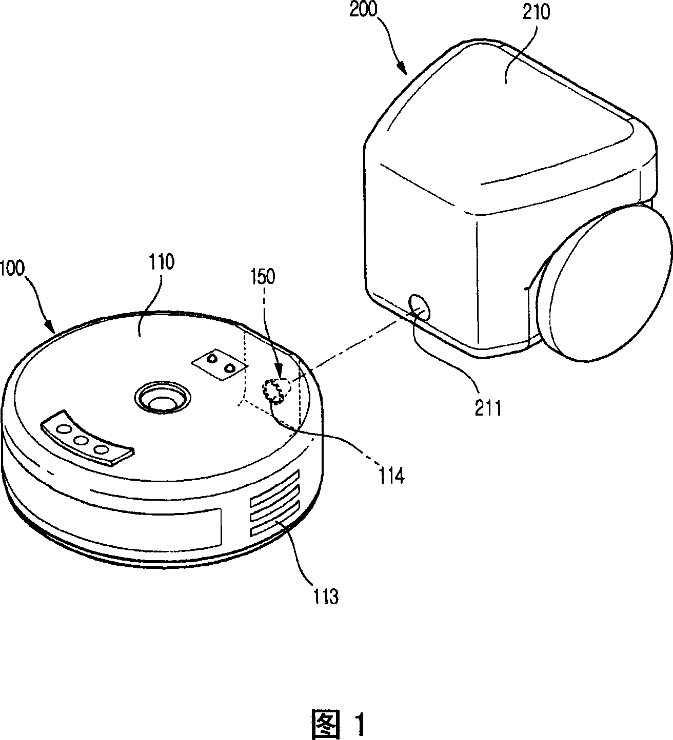 Robot cleaner system having robot cleaner and docking station