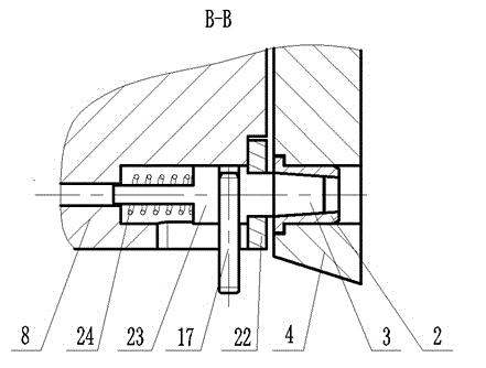 Missile wing single side wing face folding mechanism