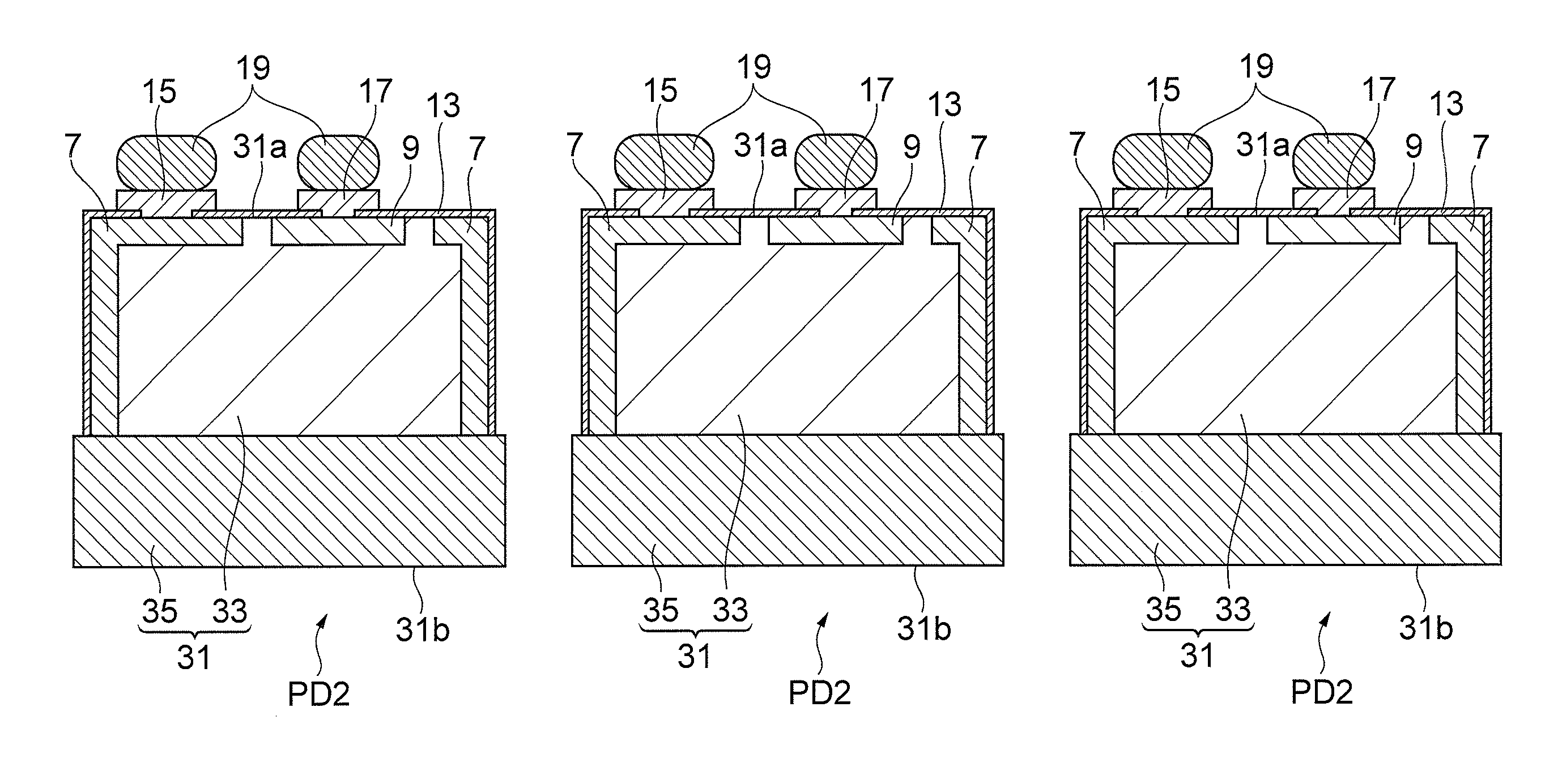 Manufacturing method for edge illuminated type photodiode and semiconductor wafer