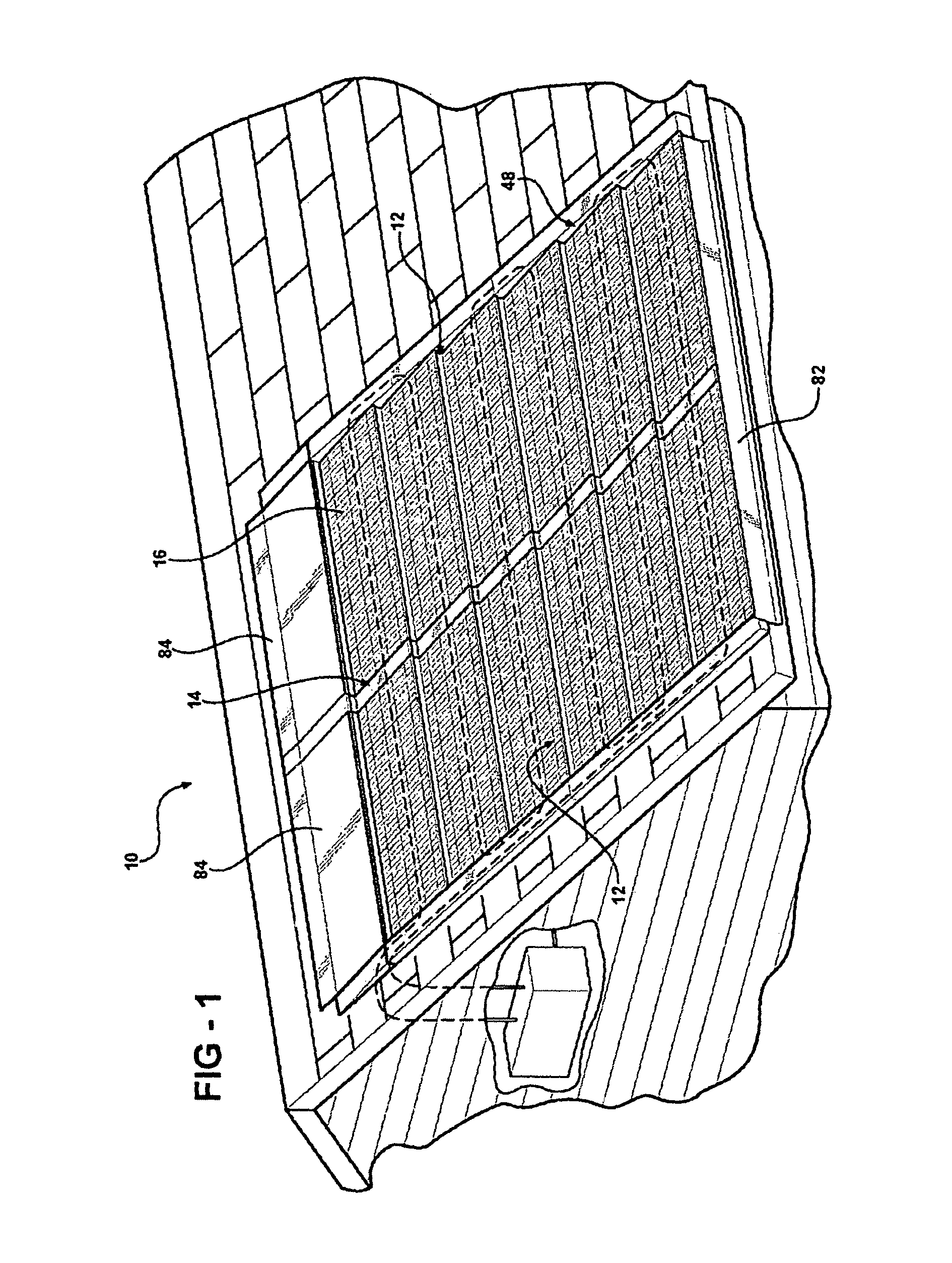 Solar panel roof kit