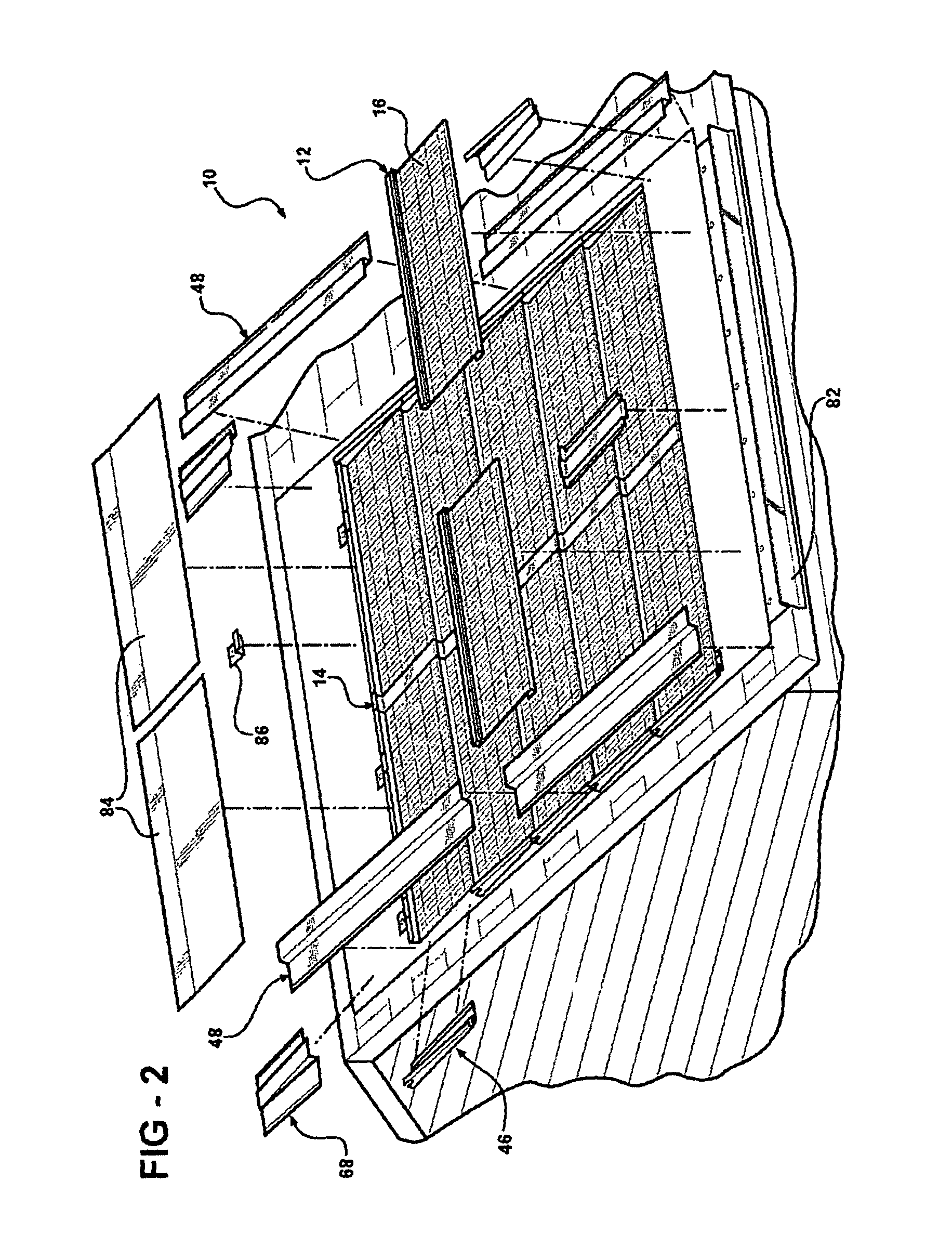 Solar panel roof kit