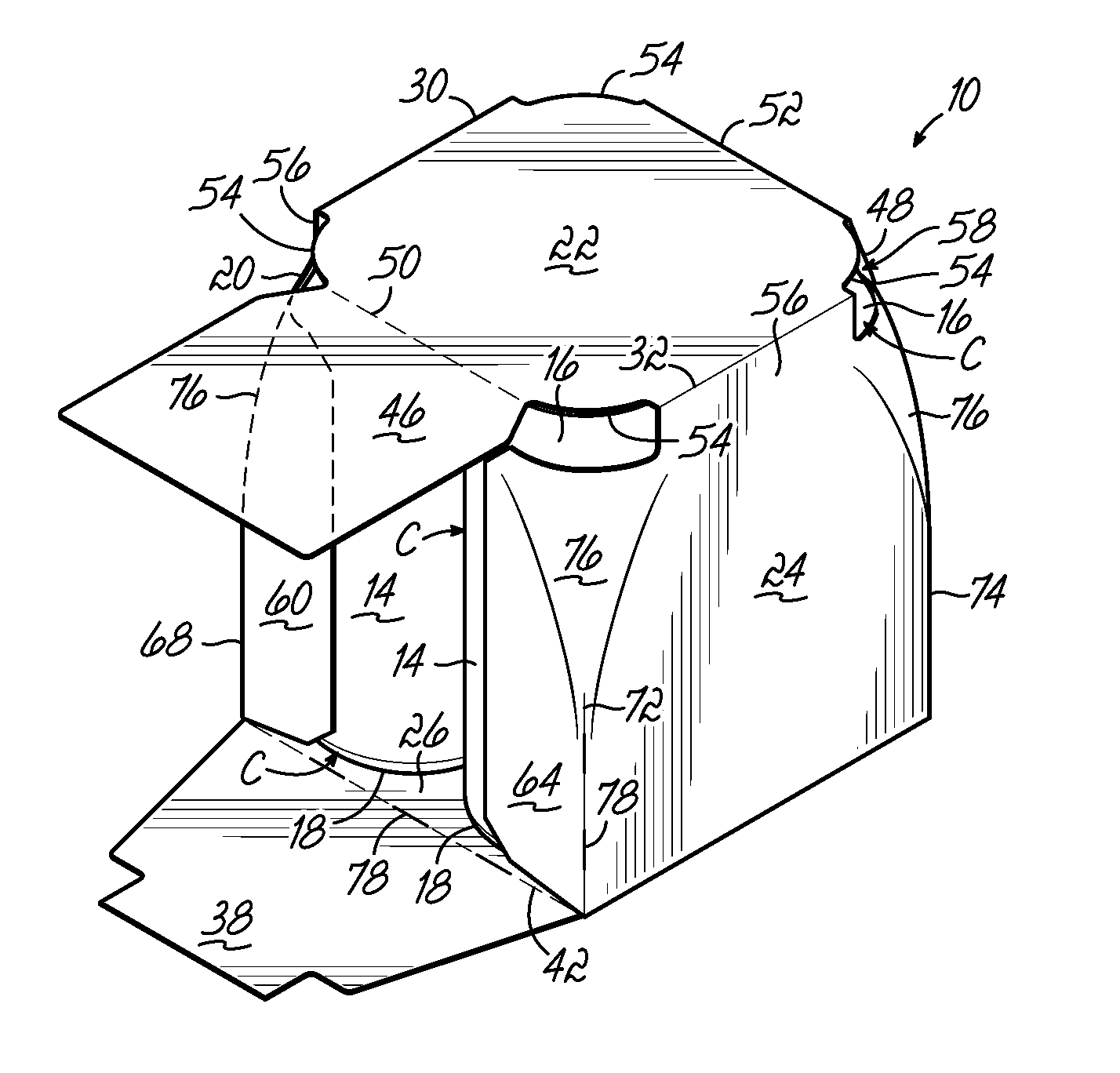 Wrap-around container carrier