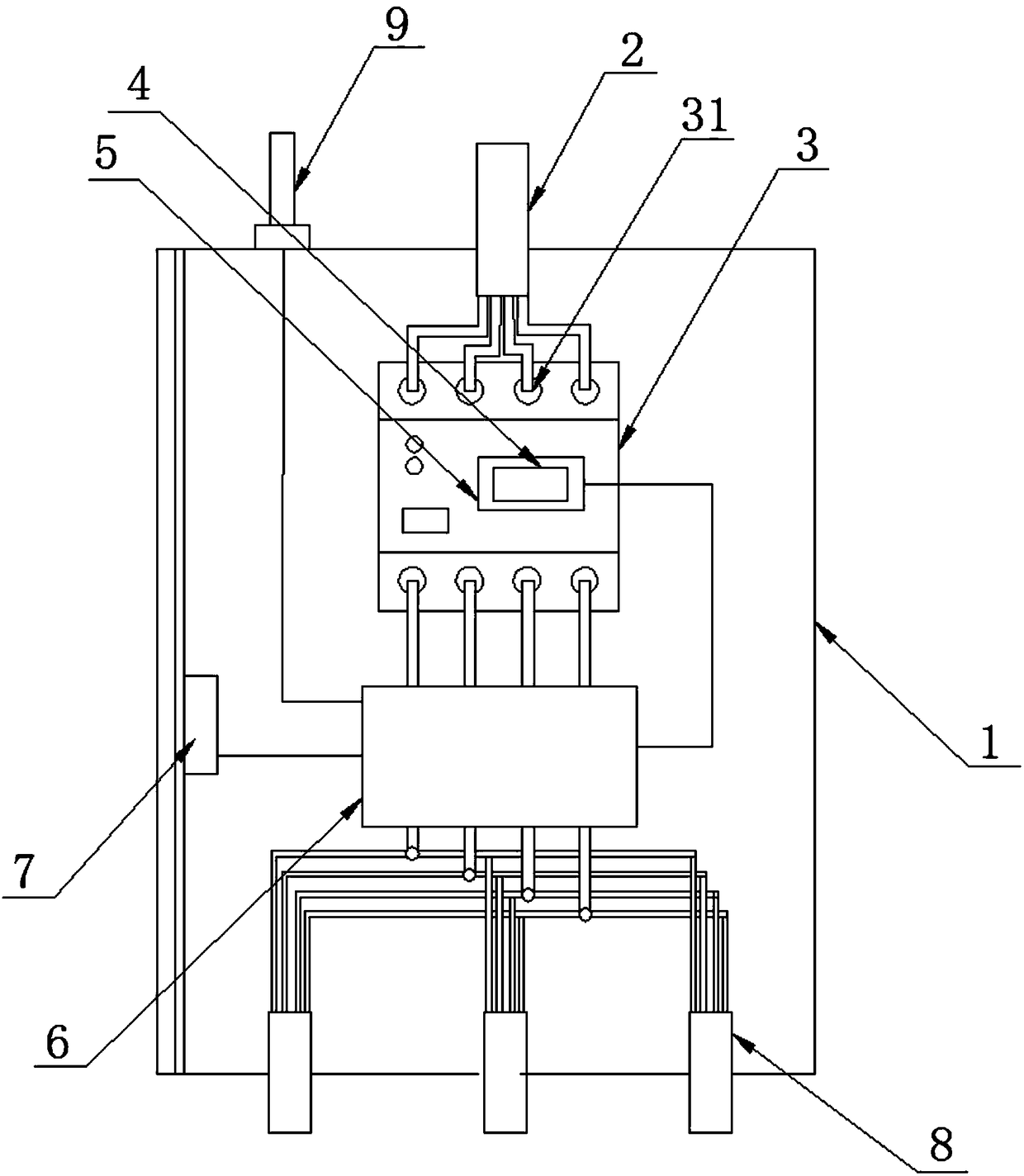 State monitoring device and forewarning method for distribution network low-voltage cable branch box