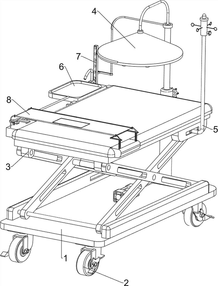 Height-adjustable operating table for medical surgical operation