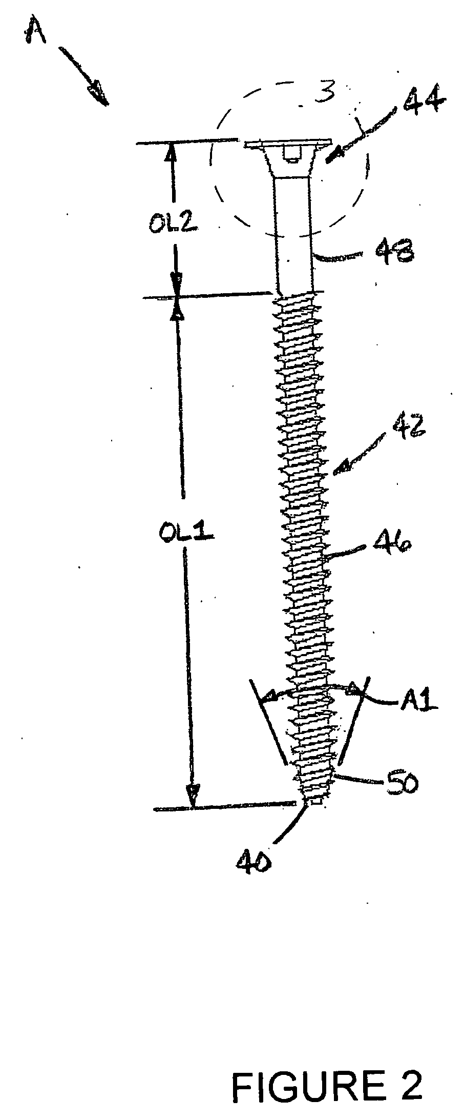 Fastener, roofing system and method