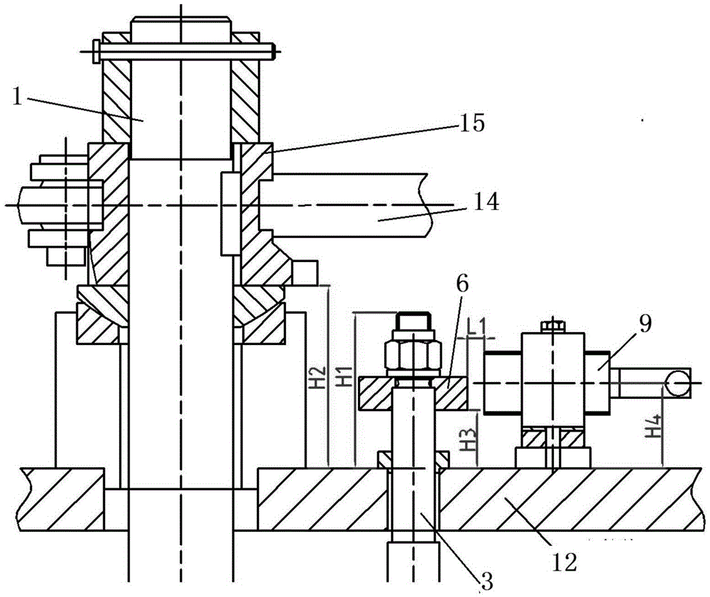 Double-lifting-pin lifting tool for avoiding flat rack container dropping accident